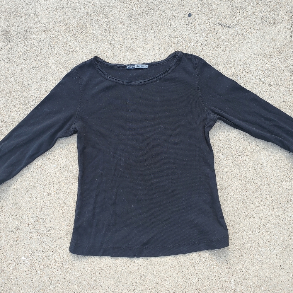 Fibers Scoopneck Black Top sz Medium
